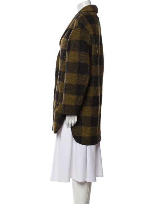 Isabel Marant Wool Plaid Print Coat