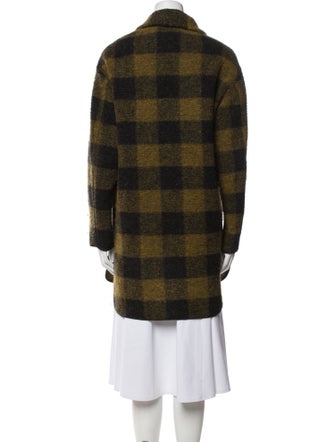 Isabel Marant Wool Plaid Print Coat