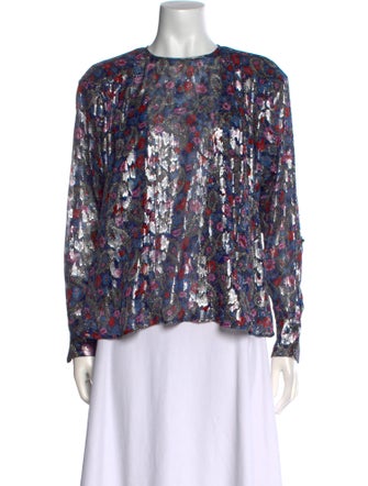 Isabel Marant Floral Print Crew Neck Blouse