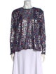 Isabel Marant Floral Print Crew Neck Blouse