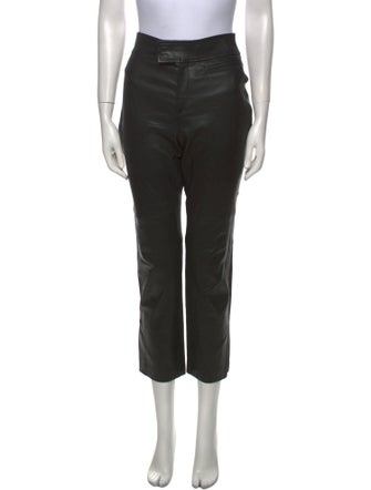 Isabel Marant Leather Straight Leg Pants