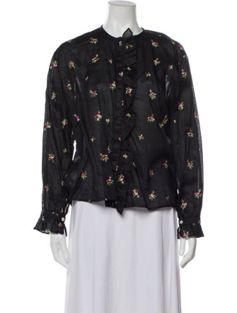Isabel Marant Floral Print Crew Neck Blouse