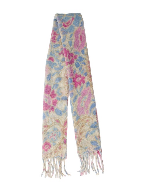 Isabel Marant Alpaca Floral Print Scarf