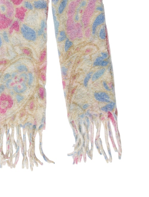 Isabel Marant Alpaca Floral Print Scarf