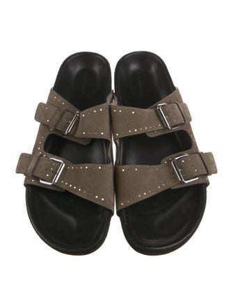 Isabel Marant Suede Studded Accents Slides