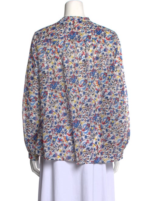 Isabel Marant Floral Print Crew Neck Button-Up Top