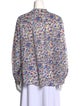 Isabel Marant Floral Print Crew Neck Button-Up Top