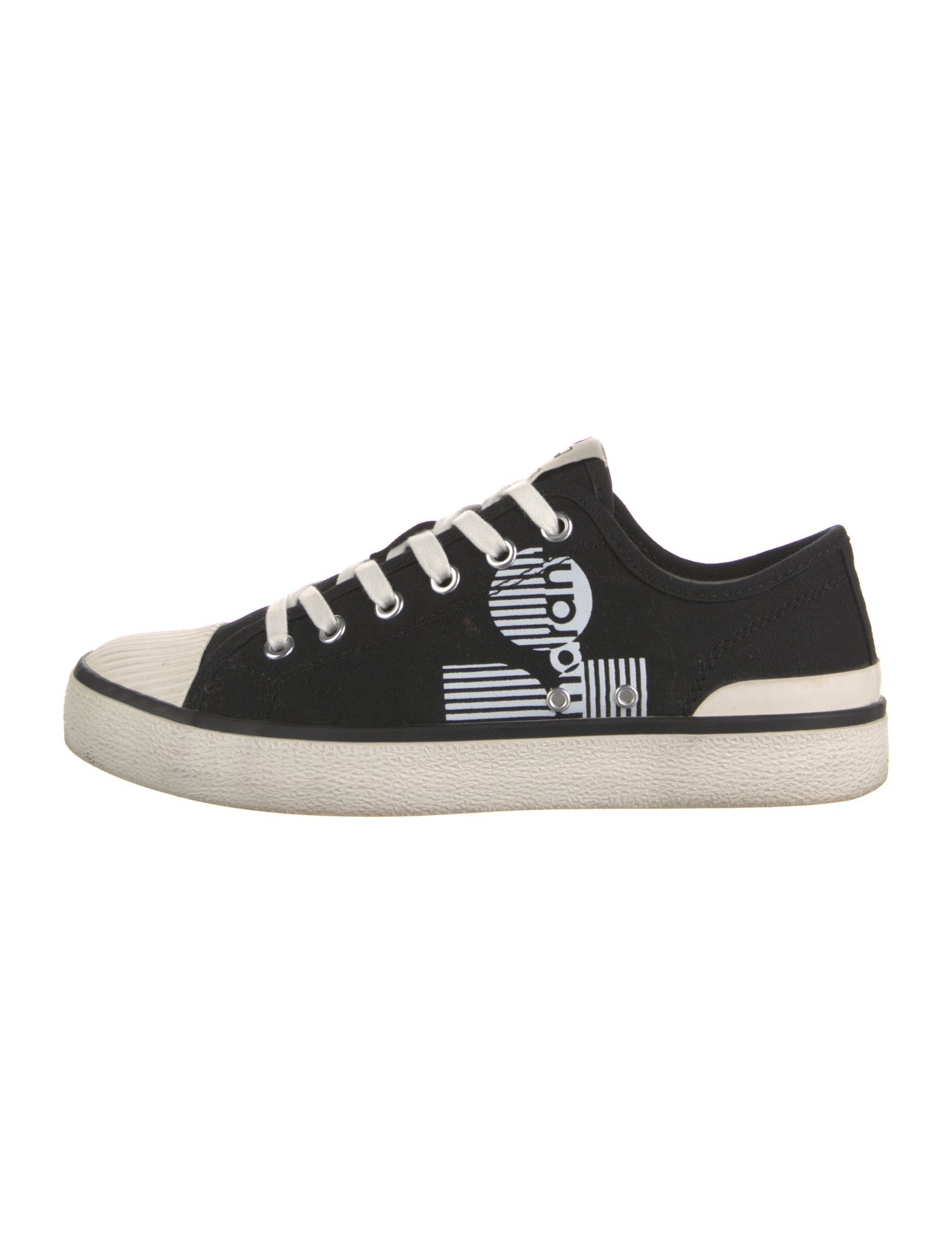 Isabel Marant Canvas Colorblock Pattern Sneakers