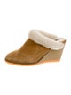 Isabel Marant Suede Fur Trim Mules