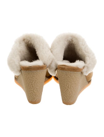 Isabel Marant Suede Fur Trim Mules