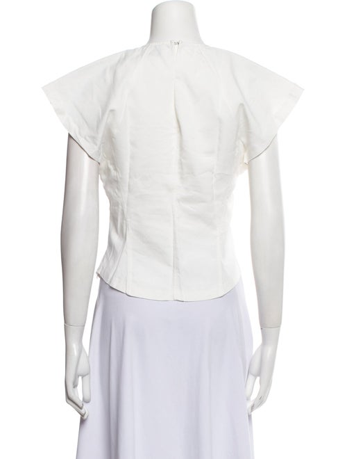 Isabel Marant V-Neck Short Sleeve Crop Top