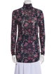 Isabel Marant Floral Print Mock Neck Blouse