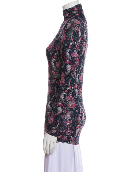 Isabel Marant Floral Print Mock Neck Blouse
