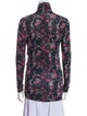 Isabel Marant Floral Print Mock Neck Blouse