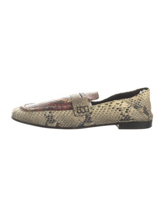 Isabel Marant Leather Animal Print Loafers
