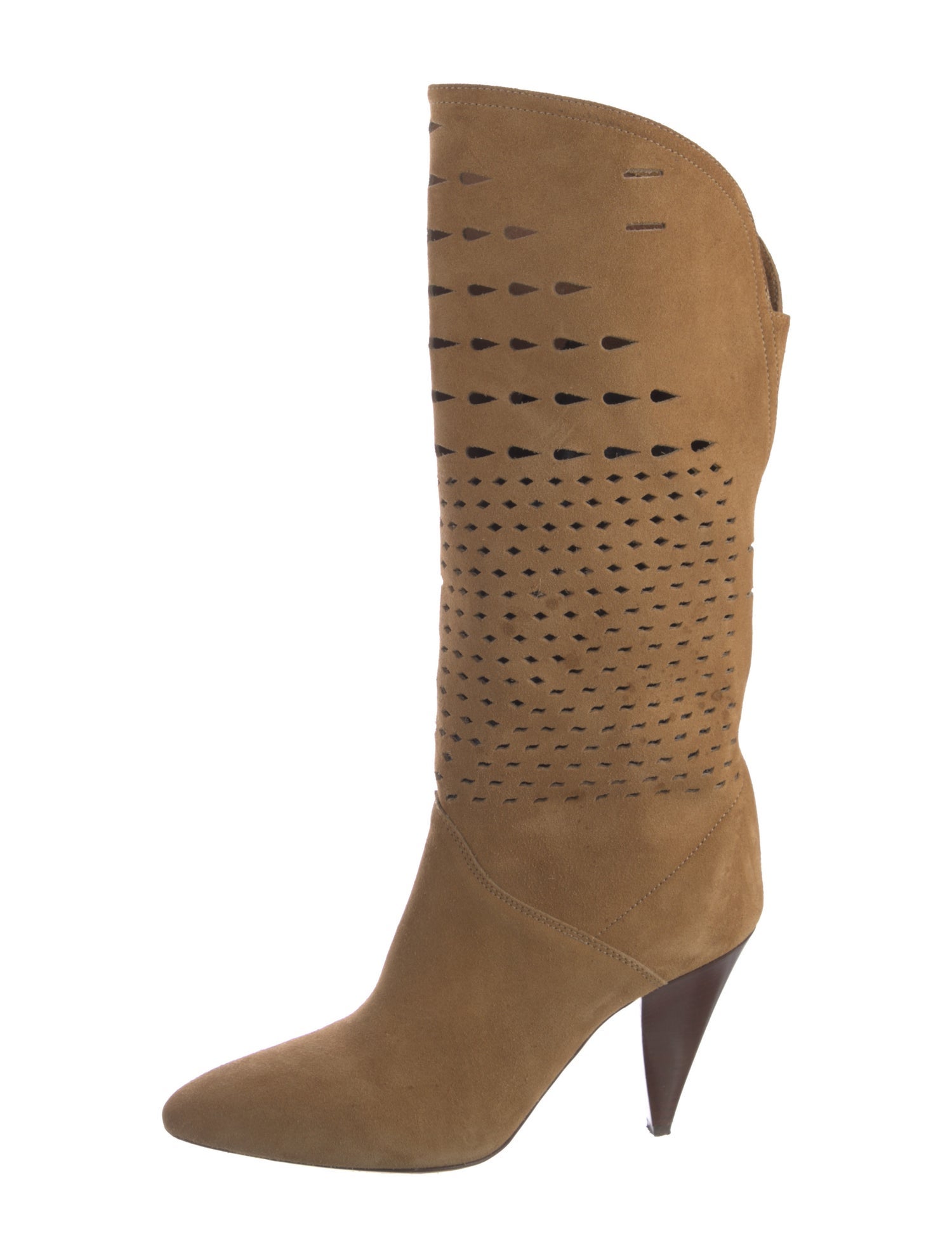 Isabel Marant Suede Lasercut Accents Boots