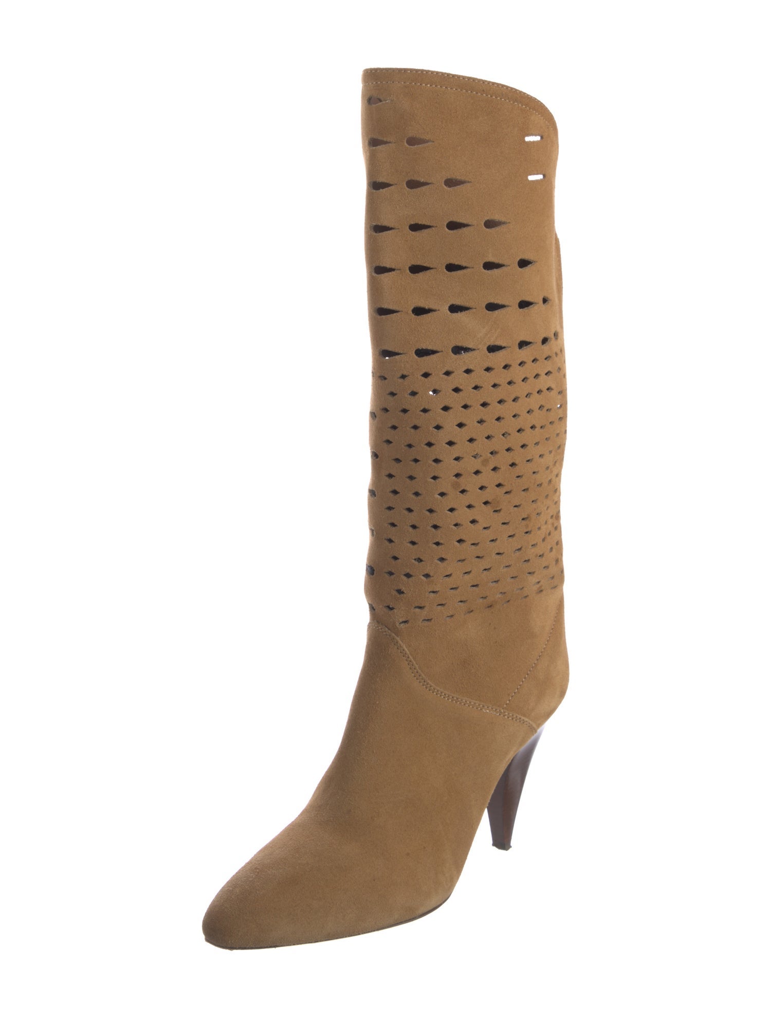 Isabel Marant Suede Lasercut Accents Boots