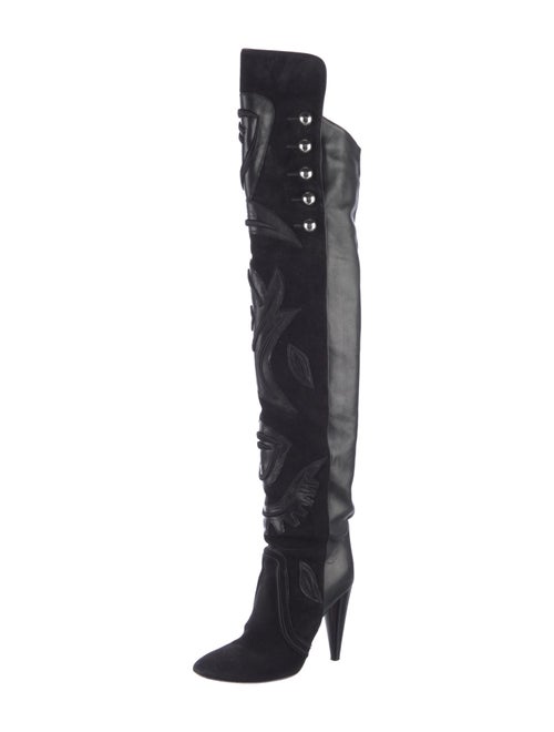 Isabel Marant Leather Studded Accents Boots