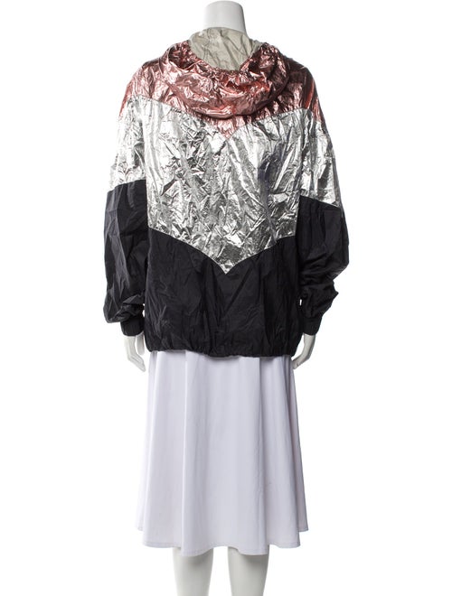 Isabel Marant Nylon Colorblock Pattern Bomber Jacket