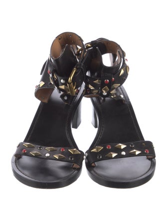 Isabel Marant Leather Studded Accents Gladiator Sandals