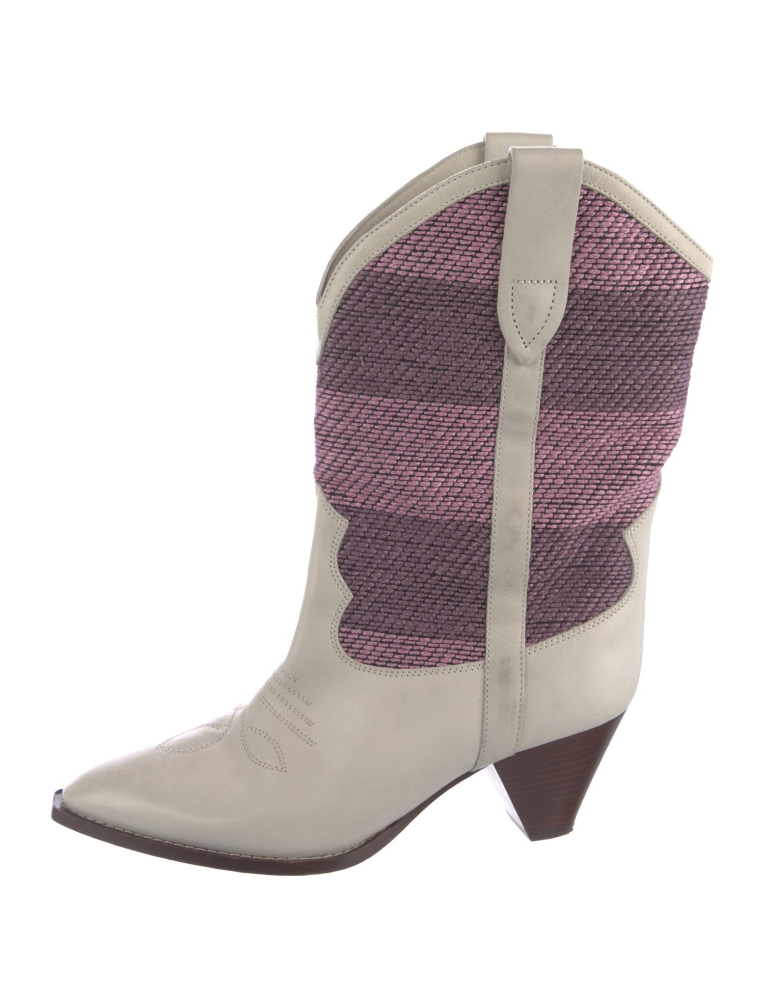 Isabel Marant Leather Printed Western Boots