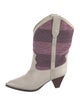 Isabel Marant Leather Printed Western Boots