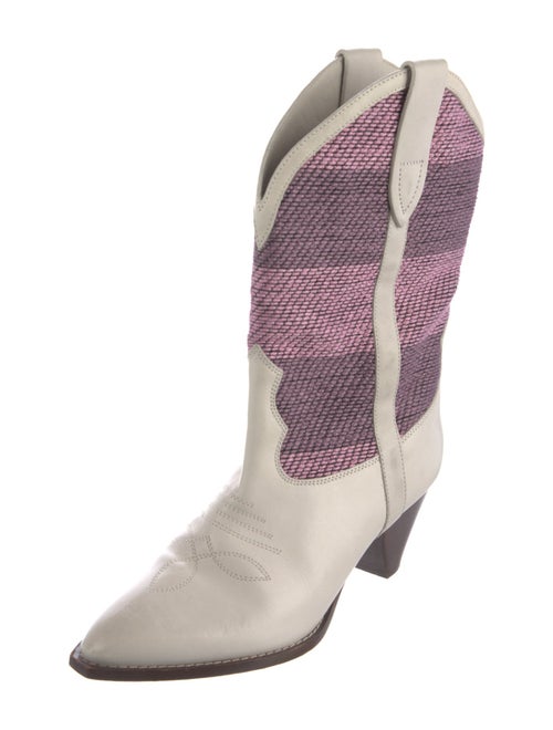 Isabel Marant Leather Printed Western Boots