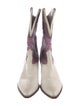 Isabel Marant Leather Printed Western Boots