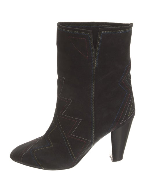 Isabel Marant Suede Embroidered Accent Boots