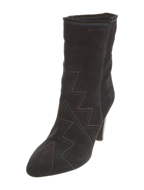 Isabel Marant Suede Embroidered Accent Boots
