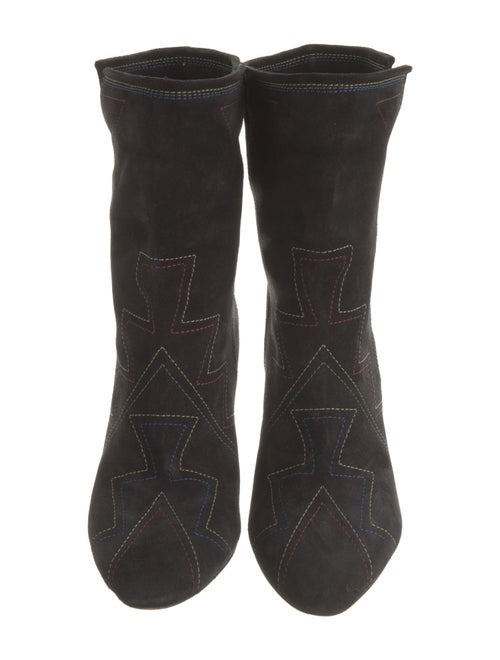 Isabel Marant Suede Embroidered Accent Boots