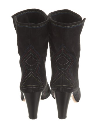 Isabel Marant Suede Embroidered Accent Boots