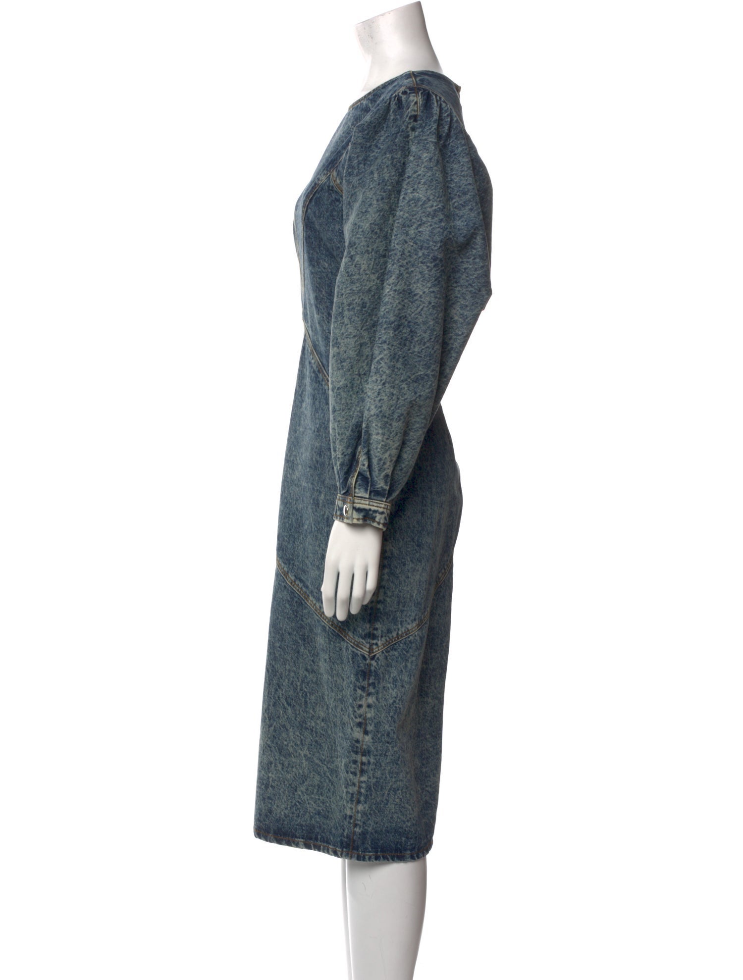 Isabel Marant Scoop Neck Midi Length Dress