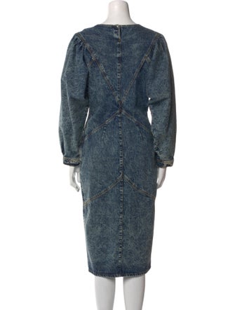 Isabel Marant Scoop Neck Midi Length Dress