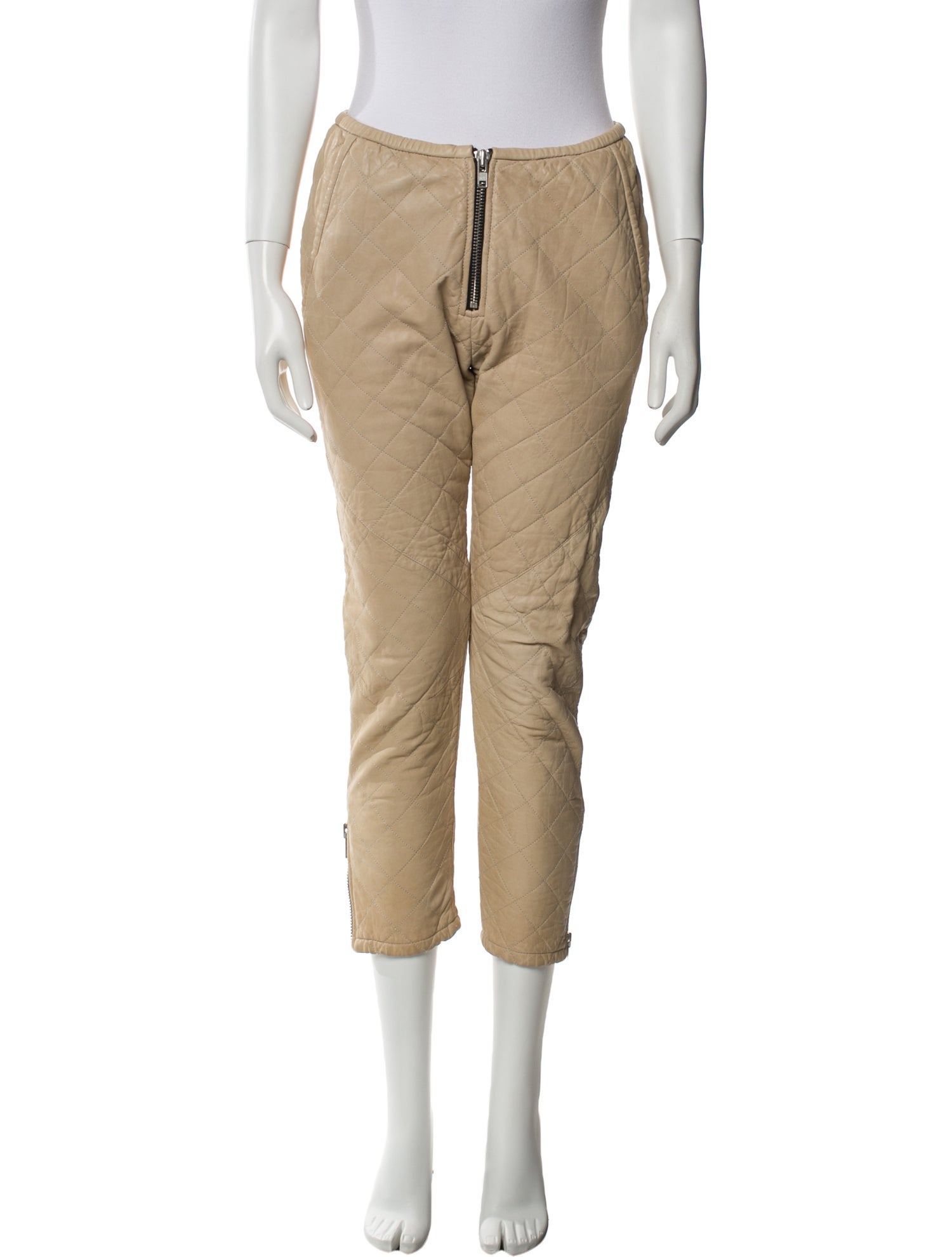 Étoile Isabel Marant Lamb Leather Straight Leg Pants