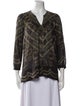 Isabel Marant Printed V-Neck Blouse