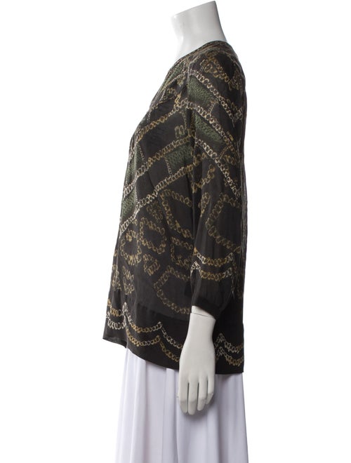 Isabel Marant Printed V-Neck Blouse