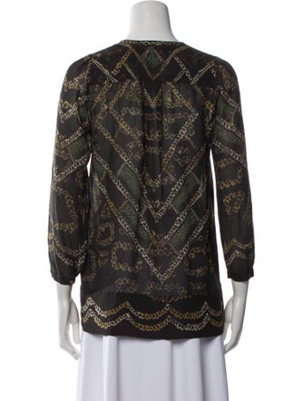 Isabel Marant Printed V-Neck Blouse