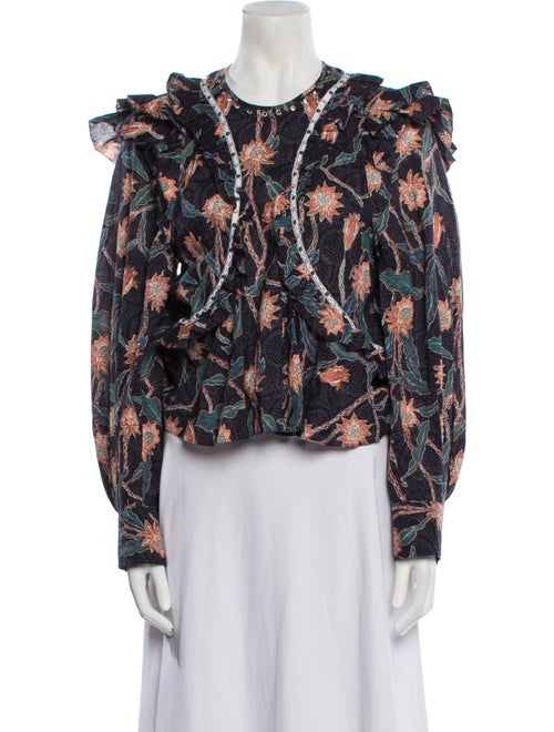 Isabel Marant Printed Crew Neck Blouse