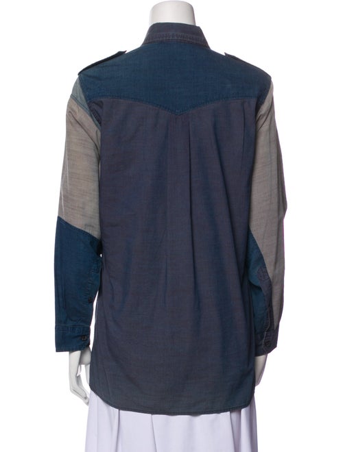 Isabel Marant Baby Alpaca Long Sleeve Button-Up Top