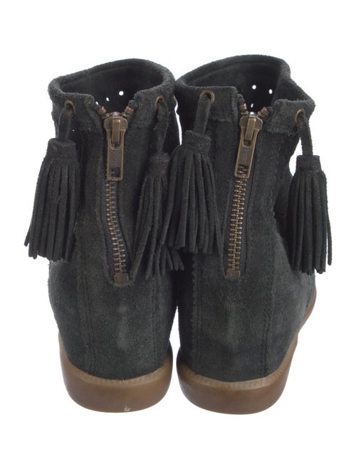 Isabel Marant Suede Lasercut Accents Wedge Sneakers