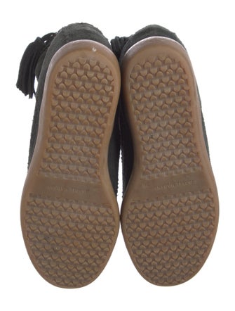 Isabel Marant Suede Lasercut Accents Wedge Sneakers