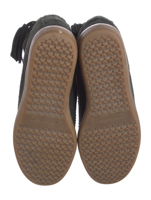 Isabel Marant Suede Lasercut Accents Wedge Sneakers