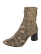 Isabel Marant Embossed Leather Animal Print Sock Boots