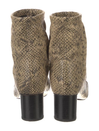 Isabel Marant Embossed Leather Animal Print Sock Boots