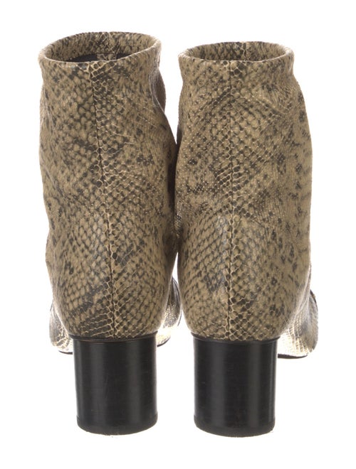 Isabel Marant Embossed Leather Animal Print Sock Boots