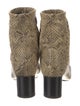 Isabel Marant Embossed Leather Animal Print Sock Boots