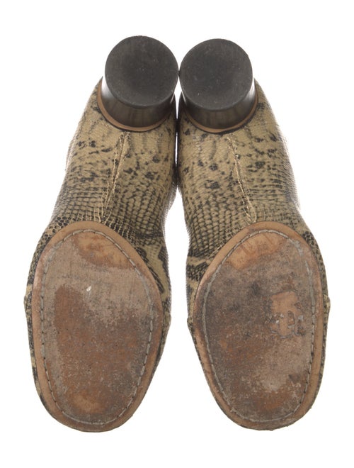 Isabel Marant Embossed Leather Animal Print Sock Boots