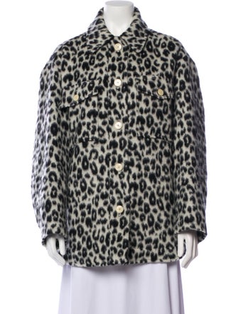 Isabel Marant Virgin Wool Animal Print Coat