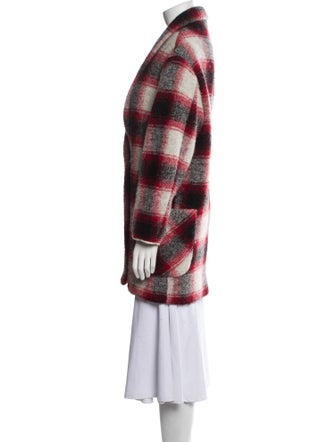 Isabel Marant Wool Plaid Print Coat